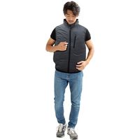 ブレイン 12V胸スイッチ式空調ベスト裏シルバーチタン加工M―Lサイズ杢ネイビー MESH-BR-1203 1個 553-1431（直送品）