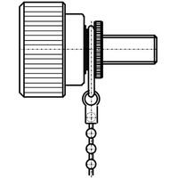 東京パーツセンター ラクテム ローレットナット 脱落防止チェーン付 M6ー300 RNC6-300 1個 688-1502（直送品）