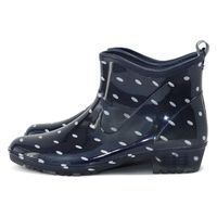 阪神素地 阪神 ショートレインブーツLチェックローズ LB8307 1足