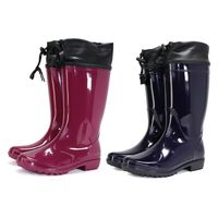 阪神素地 阪神 LB8407 婦人フード付きブーツLL紺 1足（直送品）