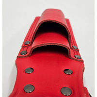 コヅチ work time 3連チェーン ノミ2段差 床皮サック レッド CH-06RD 1個（直送品）