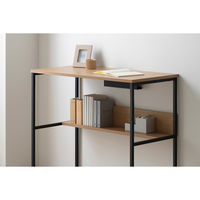 アイリスオーヤマ リビングデスク ナチュラル/ブラック HLVD-800 1台（直送品）