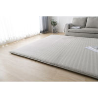 アイリスオーヤマ ラ・クッションラグ フレンチヘリンボーン 極厚 ライトグレー ACRFG-1824 1枚（直送品）