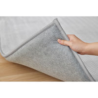 アイリスオーヤマ ラ・クッションラグ フレンチヘリンボーン 極厚 ライトグレー ACRFG-1818 1枚（直送品）