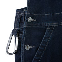 コーコス信岡 ストレッチシルキーデニムオーバーオール ライトインディゴ XS D-689 1着（直送品）