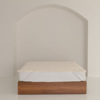 nishikawa　西川　敷きパッド　hauu　もちもち敷きパッド　あったか　ふわふわ　洗える敷パッド　シングル　アイボリー