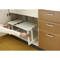 伸晃 シンク下 収納 伸縮式 1段 設置簡単 排水管をよけて設置できる MT1-EX 1個