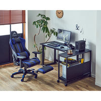 【軒先渡し】関家具  Contieaks(コンティークス） ルセル V3 オットマン付 チェア ブルー 426041 1脚（直送品）