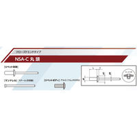 ニッセンリベット 丸頭 ＮＳＡ６-６Ｃ（ＮＳＡ６６Ｃ）ヒノマル　1箱（1000本）（直送品）