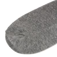 メンズ ジャストリブラインソックス グレー（ライン：ブラック） 25～27cm LAKOLE/ラコレ