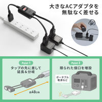 サンワサプライ 一括集中スイッチ付き電源延長コード TAP-EX2SWBK 1本