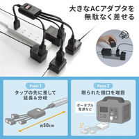 サンワサプライ  一括集中スイッチ付き電源延長コード TAP-EX4SWBK（直送品）