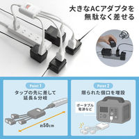 サンワサプライ  一括集中スイッチ付き電源延長コード TAP-EX4SWW（直送品）