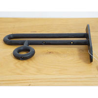 ポッシュリビング ポールブラケット W4×D23×H16.5cm キャストアイアン 63763 1個（直送品）