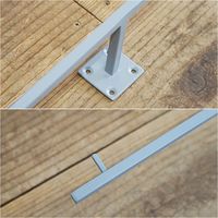 ポッシュリビング フックS ライトグレー W40×D8×H4cm アイアン 63869 1個（直送品）