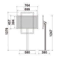 ファースト 屋内用デジタルサイネージ 32インチ スタンドタイプ ブラック IPAー32D4 189147 1台（直送品）