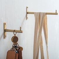 ポッシュリビング フックS ブラック W1.8×D6.2×H5cm アイアン 63975 1セット(2個)（直送品）