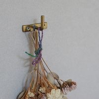 ポッシュリビング アイアンウォールフック シングル アンティークゴールド W4.5×D3×H3.5cm 63134 1セット(3個)（直送品）