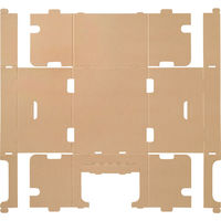 レンゴー 「現場のチカラ」 ダンボール製スタッキング収納箱 小サイズ 1梱包（5個入） オリジナル（わけあり品）