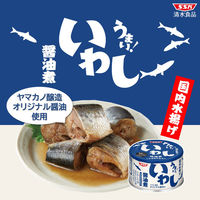 缶詰　うまい！　鰯・いわし醤油煮　国内水揚げ　化学調味料無添加　150g　1セット（24缶）　清水食品