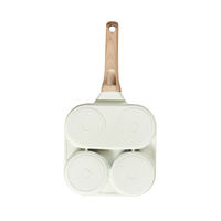 CAROTE（カローテ）フライパン 仕切り 3面 IH ガス火対応 アイボリー 1個