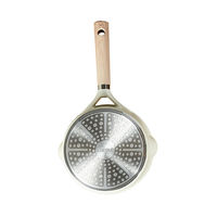 CAROTE（カローテ）鍋 片手 18cm IH ガス火対応 蓋付 アイボリー 1個