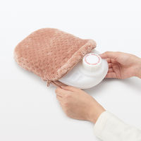 無印良品 あたたかファイバー鹿の子湯たんぽカバー 小 ピンク 約24×20cm 良品計画