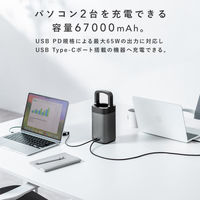 サンワサプライ USBPD対応ハンドル一体型モバイルバッテリー(67000mAh) BTL-RDC36 1個（直送品）