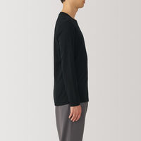 【メンズ】無印良品 紳士 あったか綿 厚手 クルーネック長袖Tシャツ 紳士M 黒 良品計画