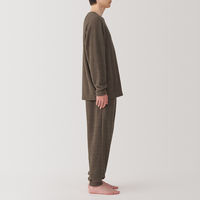 【メンズ】無印良品 紳士 なめらかニットフリース 長袖ルームウェアセット 紳士L モカブラウン 良品計画