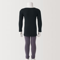 無印良品 ベビー あったか綿 クルーネック長袖Tシャツ ベビー90 黒 良品計画