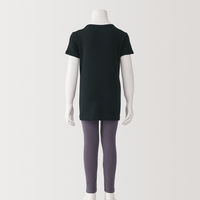 無印良品 キッズ あったか綿 クルーネック半袖Tシャツ キッズ110 黒 良品計画