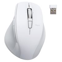 ナカバヤシ 高速スクロール 無線静音 5ボタン BlueLEDマウス Nホワイト MUS-RKF164NW 1個