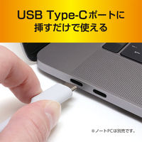 ナカバヤシ USB3.2 Gen2 4ポートハブ カードリーダー Type-C ホワイト USH-10G2C/WH 1個