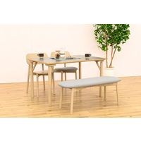 【軒先渡し】HIKARI ワークカフェダイニング ダイニングチェア グレー DL-コティ-WD-F-GRY 1セット(2脚入)（直送品）