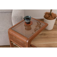 東谷 ROOM ESSENCE サイドテーブル 幅300×奥行400×高さ550mm ブラウン PM-502BR 1台（直送品）