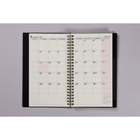 高橋書店 【2025年版】リングダイアリースリム A5変型 見開き1週間 月曜始まり 黒 93 1冊（直送品）