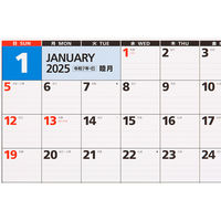 高橋書店 【2025年版】エコカレンダー壁掛 A2変型 3ヵ月一覧 E5 1冊（直送品）