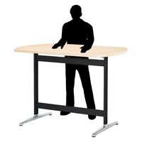 【軒先渡し】ニシキ工業 ハイテーブル 幅1200×奥行750×高さ1000mm ライトオーク ASTT-B1275B-LO 1台（直送品）