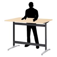 【軒先渡し】ニシキ工業 ハイテーブル 幅1200×奥行750×高さ1000mm ライトオーク ASTT-B1275K-LO 1台（直送品）