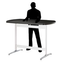 【軒先渡し】ニシキ工業 ハイテーブル 幅1200×奥行750×高さ1000mm ダークウッド ASTT-H1275B-DW 1台（直送品）