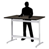 【軒先渡し】ニシキ工業 ハイテーブル 幅1200×奥行750×高さ1000mm ダークウッド ASTT-S1275K-DW 1台（直送品）