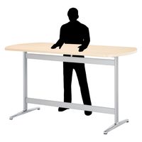 【軒先渡し】ニシキ工業 ハイテーブル 幅1500×奥行900×高さ1000mm ライトオーク ASTT-S1590B-LO 1台（直送品）