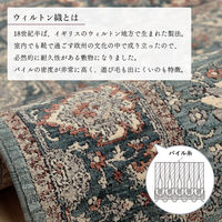 イケヒコ・コーポレーション アルスラーン 玄関マット ウィルトン織 600×950mm ワイン 1311710288501 1枚（直送品）