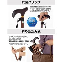 ストリックスデザイン 踏ん張りつえ先ステッキ太め折畳BR抗菌 SB-032 1本