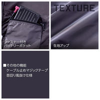 村上被服 サイドファン半袖ジャケット L ネイビー V7717 1着（直送品）