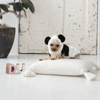 Dulce Dog（ドゥルチェドッグ）パンダボアパーカ S オフホワイト 1個 犬用 アルクロース