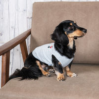 【アウトレット】Solgra（ソルグラ）ポイント刺繍タンク M グレー 1個 犬用 アルクロース