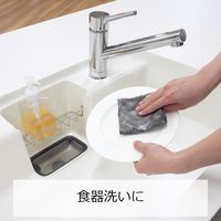 RAKUSOJI シートたわし ロール30カット 洗って繰り返し使える 水アカ・油汚れに 研磨剤不使用 グレー 1個 東和産業