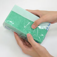 キッチンスポンジ 毎日とりかえクリーナー 重曹+泡タイプ 油汚れに 使い捨て グリーン 1セット（1パック（30個入）×5）東和産業